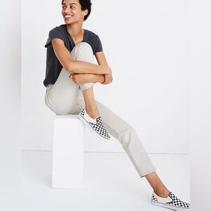 Madewell Petite Slim Demi-Boot Jeans in Cloud Lining